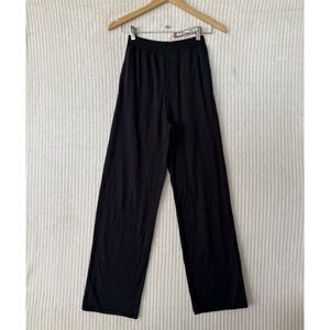Skims Boyfriend Loose Pants Onyx Black Straight Leg Sz XXS NWT Pockets